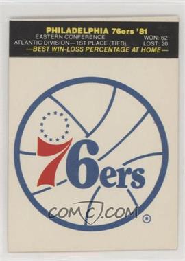 1981-82 Fleer NBA Basketball Team Stickers - [Base] #_PH&^ - Philadelphia 76ers Team
